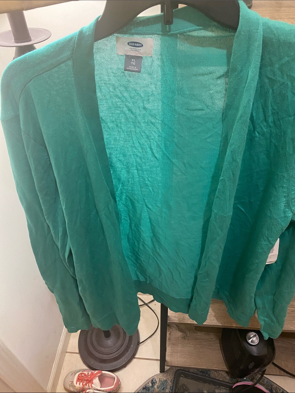 Old Navy Teal Open-Front Cardigan